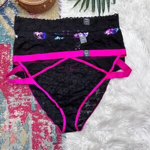 NEW Bundle (3) Torrid Underwear Panties Plus Size 4X High Leg Tanga Cheeky Black